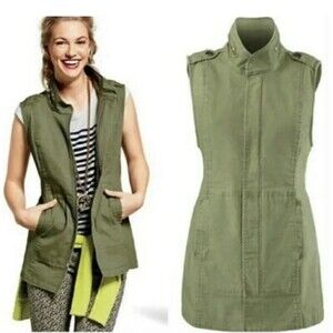 Cabi #5101 Explorer Vest Jacket Utility Army Green Cargo Military Style Size S